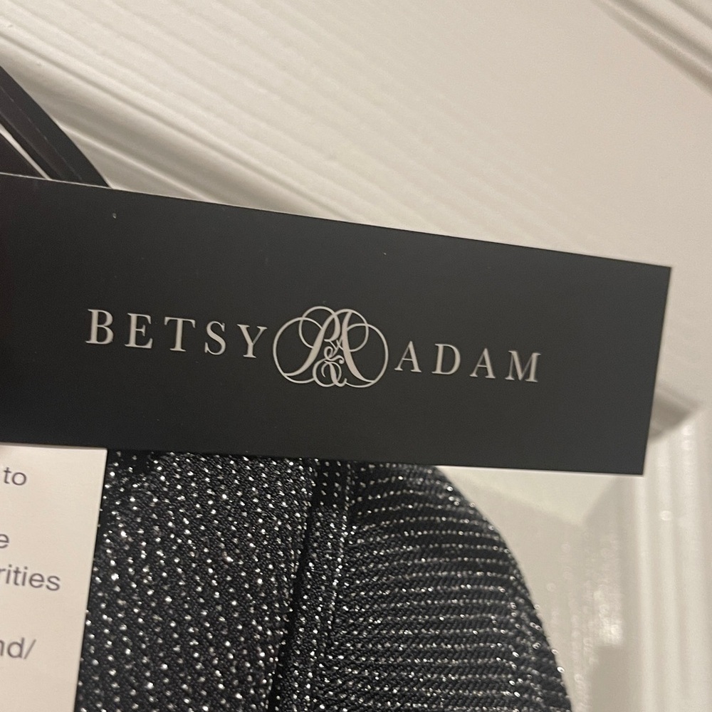 NWT Betsy & Adam Glittering Black Maxi Dress - Picture 2 of 13
